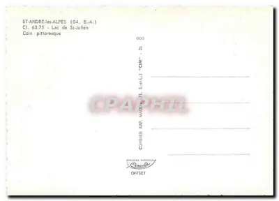 Lago de St-Julien — Canto pitoresco — Combier Imp. Maconnay — Verso