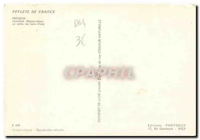 Costellane (Basse-Alpi) — De oude straat Saint-Victor — Edities Photoguy, Nizza — Achterkant