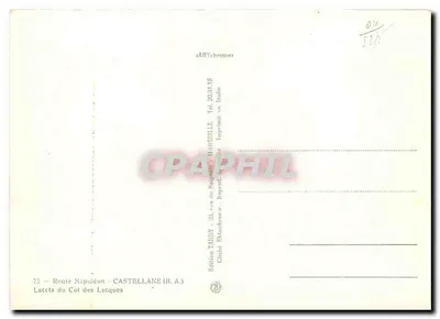 Lacets do Colosso dos Lecques — Estrada Napoléon — Edição Tahuy — Verso