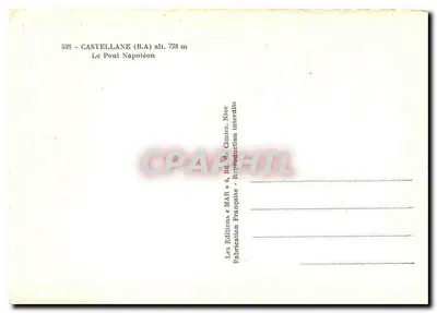 Castellane (B.A.) — Most Napoleona — Wydawnictwo MAR, Nice — Rewers