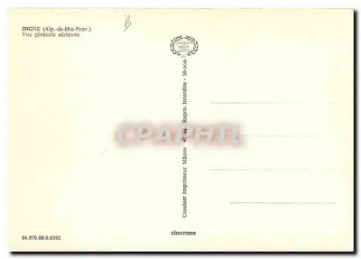 Digne (Alpes-de-Haute-Provence) — vista geral aérea — Combier Imprimeur Mâcon — Verso