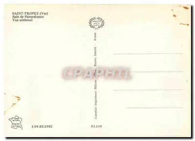 Saint-Tropez (Var) — Zatoka Pampelonne — Widok z powietrza — Wydawca Combier — Rewers