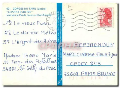 Góry Tarn — Le Point Sublime — Wydawnictwo Novachrome — Rewers