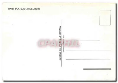 Le Cros de Géorand — rysunek liniowy — Michèle Guérin — Rewers