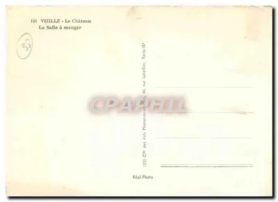Vizille - O Castelo — A Sala de Jantar — Cité des Arts Photomécaniques, Paris — Verso