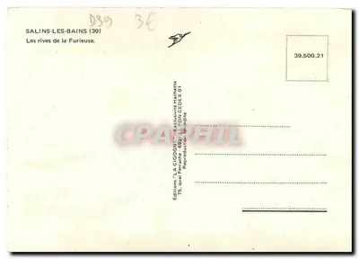 Salins-les-Bains — De oevers van de Furieuse — Uitgave 'LA CIGOGNE' — Achterkant