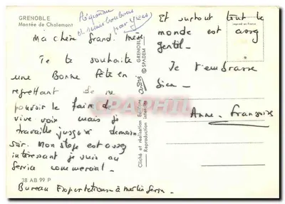 Grenoble — subida de Chalemont — Grenoble Éditions — Verso