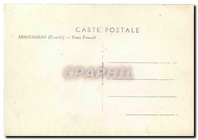 Montauban (Tarn-et-Garonne) — Cours Foucault — Verso