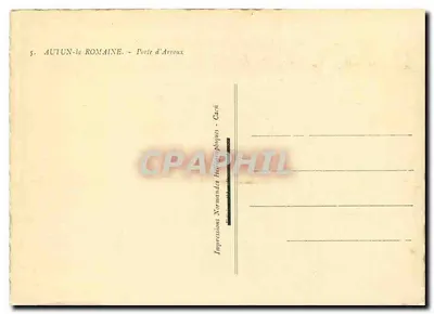 Autun-la-Romaine — Brama Arroux — Wydawnictwo Normandes Historiques - Caen — Rewers