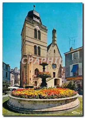 Paray-le-Monial — Torre São Nicolau e fonte florida — Cing