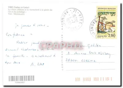 VIRÉ — Castelo e monumento à glória do vinho — Éditions Caphil — Verso