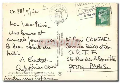 Gorges do Tarn — descida em barco — editor AS — Verso