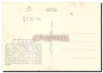 As Gorges do Tarn — O Pas de Soucy — Éditions Modernes — Verso