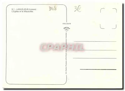 Lanuejols — Lozère — Kościół i mauzoleum — SA Cartes Postales APA-POUX-ALBI — Rewers
