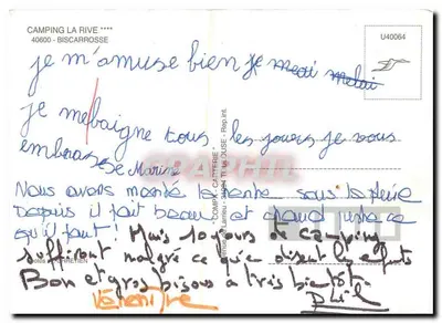 Domínio da Rive — Camping e atividades náuticas — Editor: Compax-Carteferie — Verso