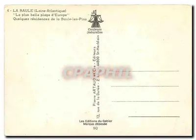 La Baule (Loire-Atlantique) — Algumas residências de La Baule-les-Pins — Cores Naturais — Verso