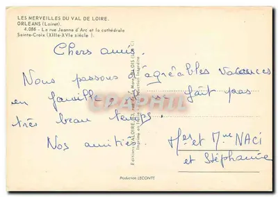 Katedra w Orléansie — ulica Jeanne d'Arc — Wydawnictwo VALOIRE — Rewers