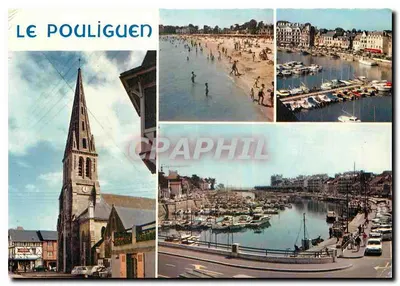 Le Pouliguen — vista da igreja, da praia e do porto — editor IRIS JOS