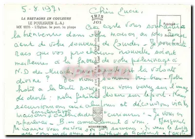 Le Pouliguen — vista da igreja, da praia e do porto — editor IRIS JOS — Verso