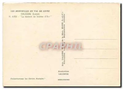 BLOIS — Dom Jeanne d'Arc — Wyd. VALOIRE, BLOIS (Loiret) — Rewers