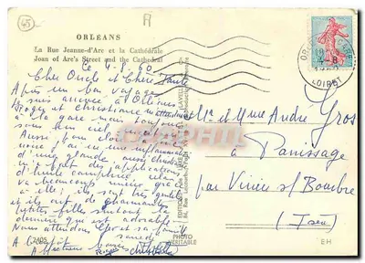 Nossa Senhora de Paris — vista da rue Jeanne-d'Arc — Editor Entel, n° 8550 — Verso