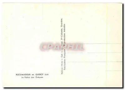 Rocamadour — Palácio dos Bispos — Edição « Geb » — Verso