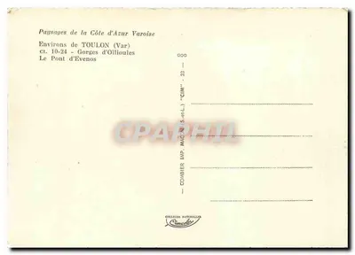 Ponte d'Evenos — Gole di Ollioules — CIM — Verso