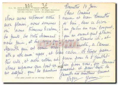 Tourtettes-sur-Loup — Vieille rue pittoresque — Les Éditions Léetta, NICE — Verso