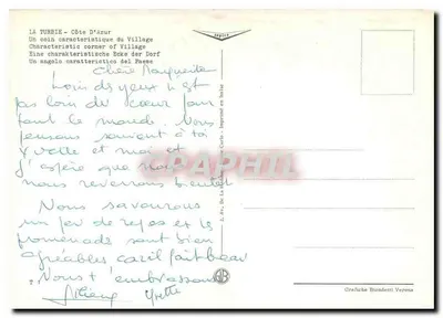 La Turbie — Canto característico do vilarejo — Verso
