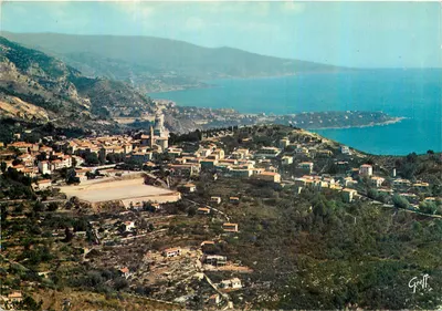 La Turbie (Alpes-Maritimes) — A Vista do Trophée des Alpes ; No Distante o Cap Martin — Edições GREFF, Paris