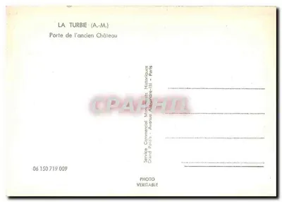 La Turbie (A.-M.) — Porta do antigo Castelo — Service Commercial Monument Historiques, Grand Palais, Paris — Verso