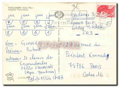 Kaplica Notre-Dame — Vallauris — wydawca Cing — Rewers
