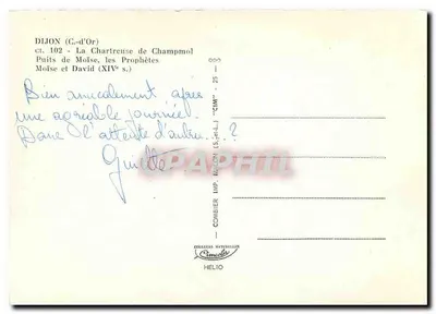 Dijon (C.-d'Or) — Chartreux de Champmol, Studenka Mojżesza i Dawida (XIV w.) — CIM — Rewers
