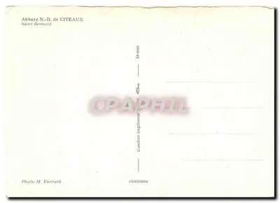 Estátua de São Bernardo — Abadia de Cîteaux — Foto M. Euvrard — Verso