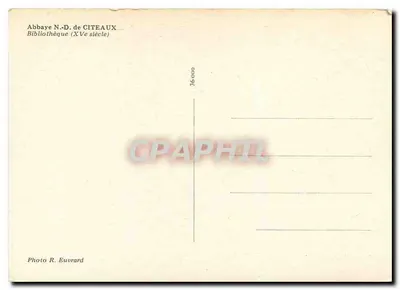 Abbaye N.-D. de Citeaux — Biblioteka (XVe wiek) — Foto R. Euvrard — Rewers