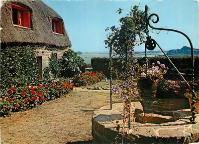 Ilha de Bréhat — Margelle e Chaumière florescentes — Éditions d'Art Yvon