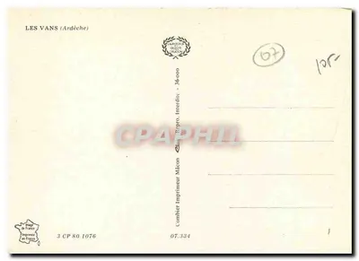 Les Vans — vista panorâmica e monumentos — Impressor Combier, n° 3 CP 80.1076 — Verso