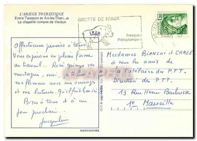 A capela romana de Niaux — entre Tarascon e Ax-les-Thermes — editada por IRIS — Verso