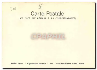 Castelo de Jardresmont — Tours (Indre) — Yves Ducourtioux-Editor (Cher) Mehun — Verso