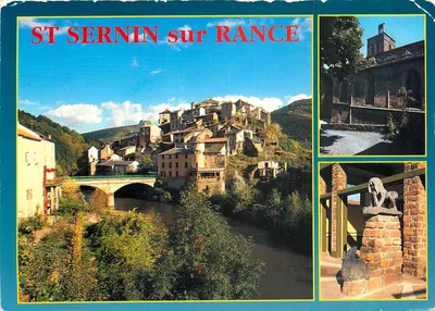 ST SERNNIN sur RANCE — vista geral e igreja — S.A. APA-POUX - ALBI