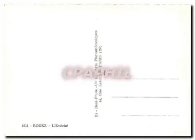 Rodez - L'Evêché — widok zamek i wieża — Cie des Arts Photomécaniques — Rewers