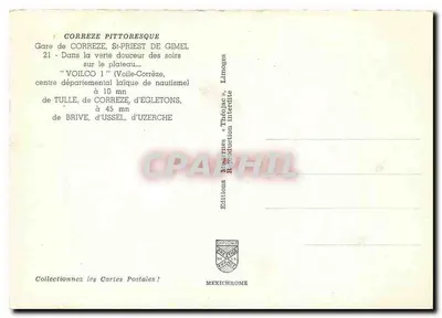 Lago de Corrèze — Vista pitoresca — Éditions Diplôme, Limoges — Verso