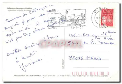 Collonges-la-Rouge — Vista panorámica — Edición 'France Regard' — Reverso