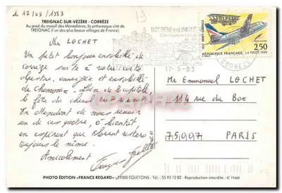 Treignac-sur-Vézère — Jedno z najpiękniejszych wiosek Francji — Wydawnictwo France Regard — Rewers