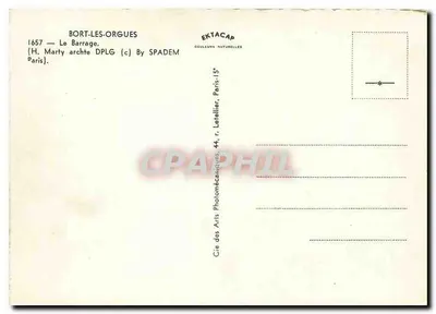 Bort-les-Orgues — O Barragem — Ektacap — Verso