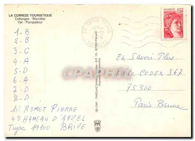 La Corrèze — Castelos e barcos a vela — Éditions La Corrèze Touristique — Verso
