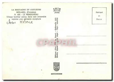 Renovação - Beg-Meil — aldeia familiar na Bretanha — editor IRIS JOS — Verso
