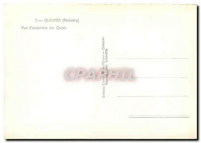 Quimper (Finistère) — Overzicht van de Quais — Edities de l'Ouest — Achterkant