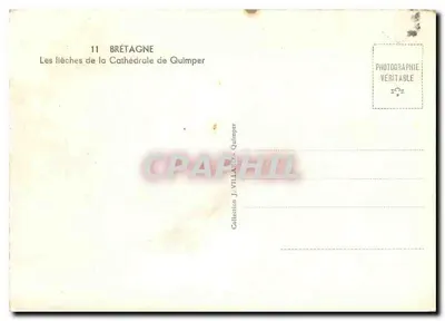 As flechas da Catedral de Quimper — Coleção J. VILLARD — JOB — Verso
