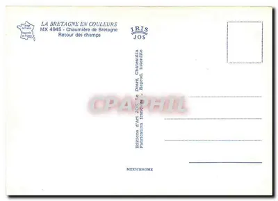Chalé da Bretanha — Retorno dos campos — Edições d'Art JOS — Verso